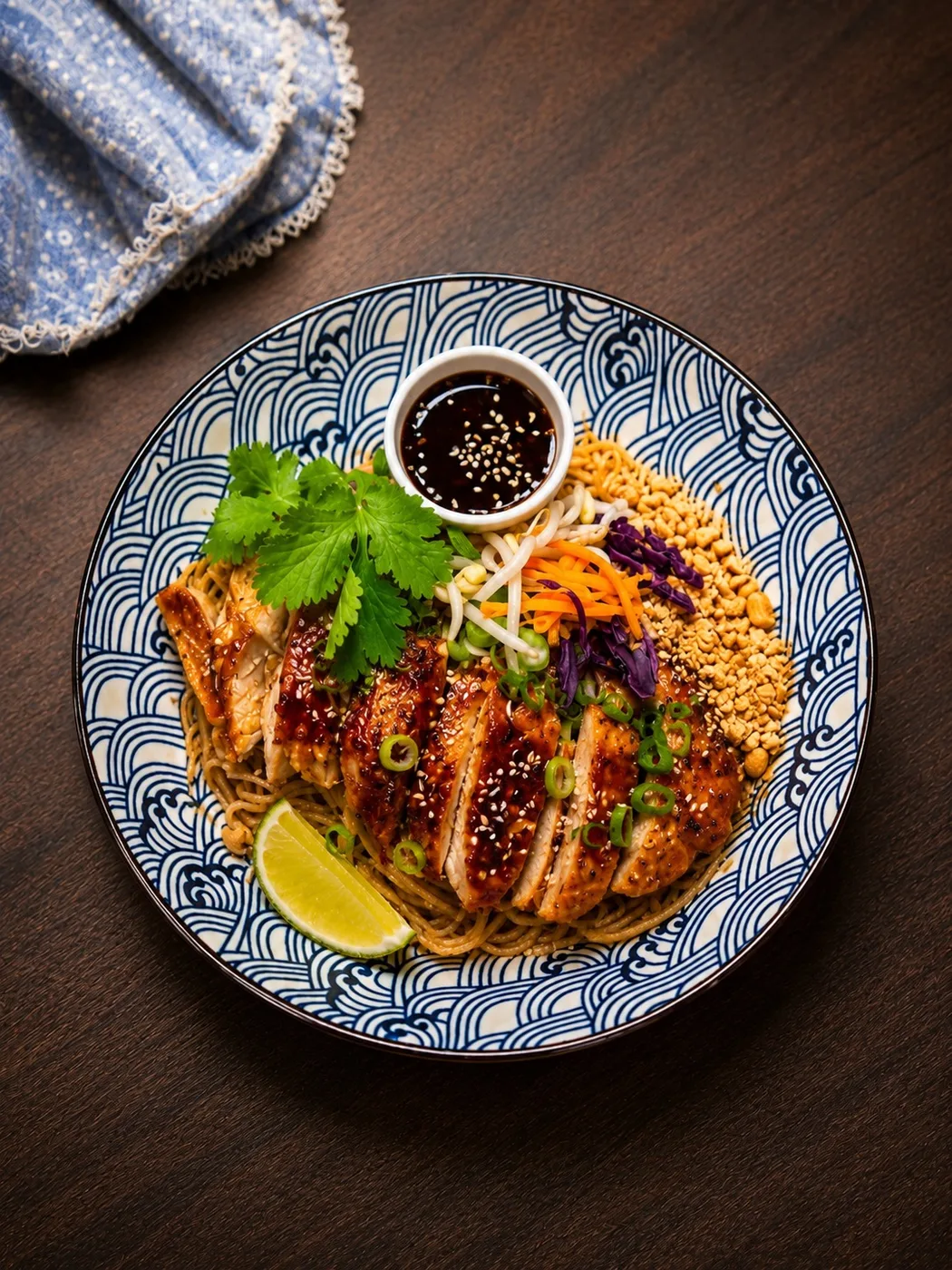 Noodle bowl med thai grillad kyckling