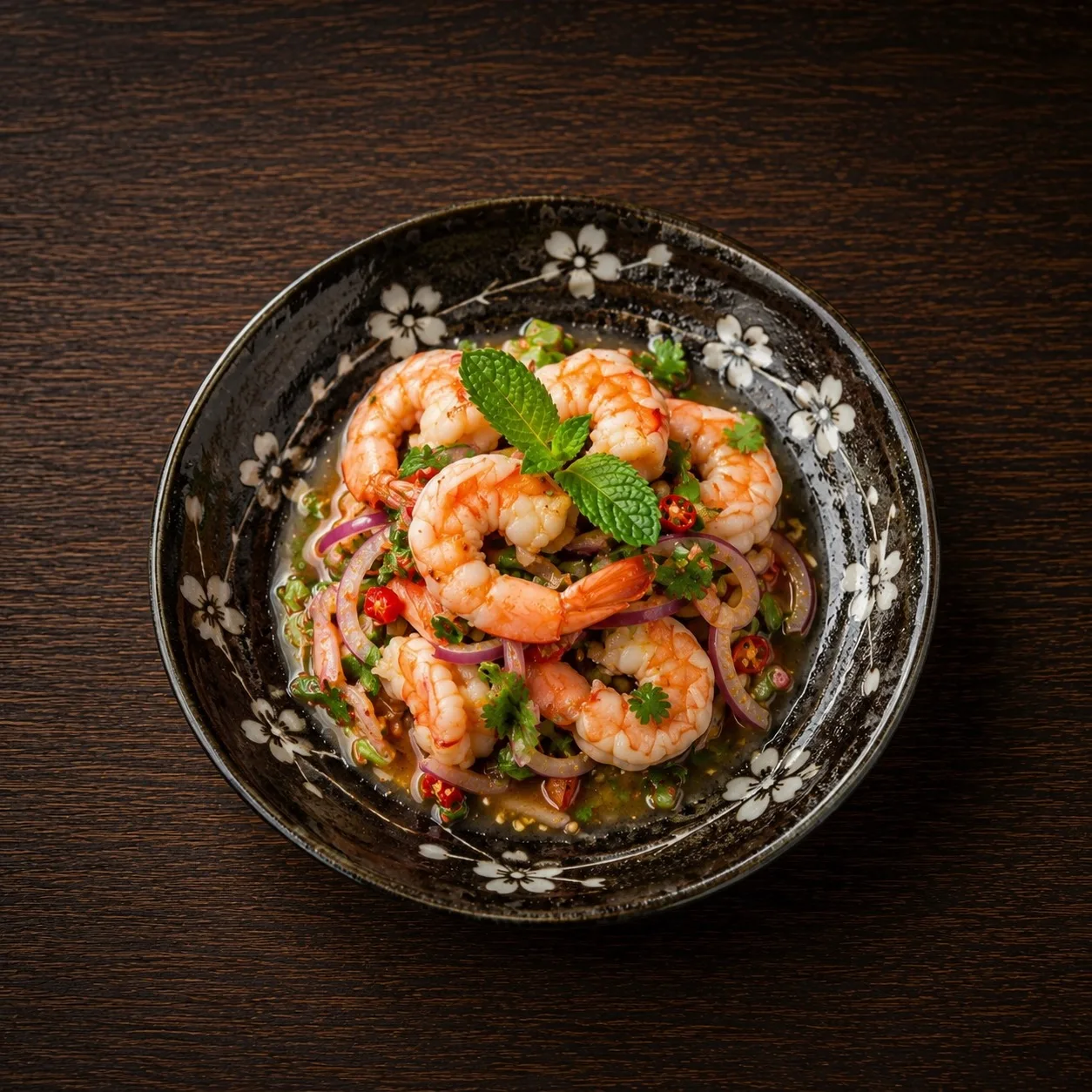Zesty lemongrass tiger prawns
