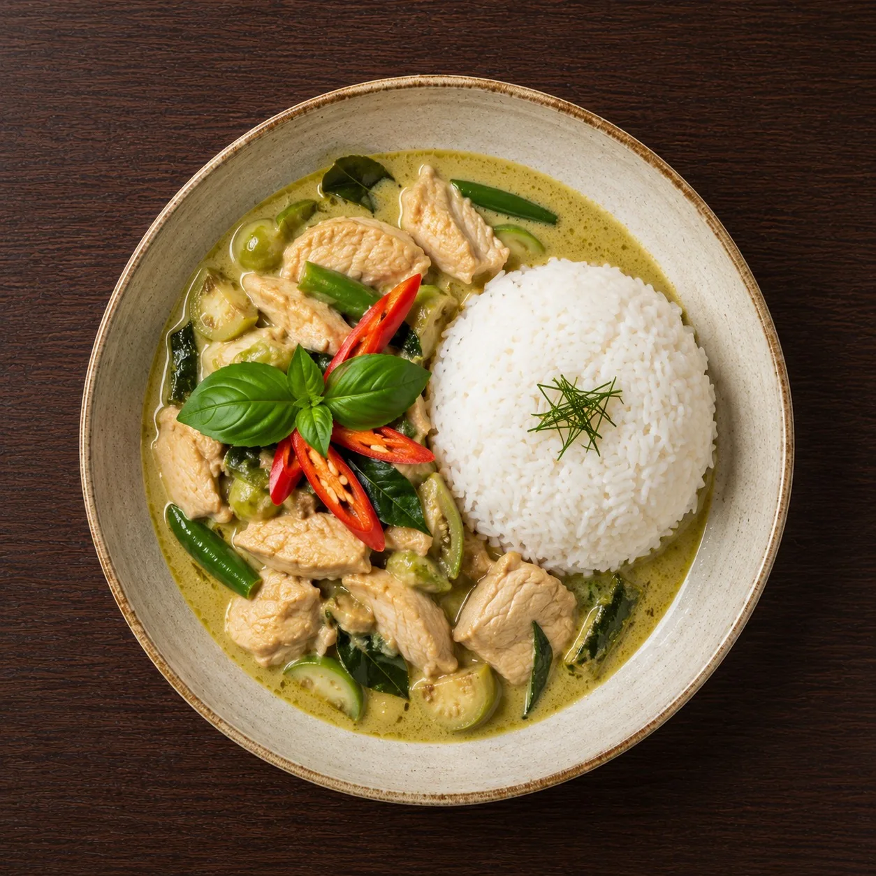Chicken green curry